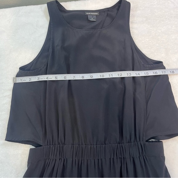 Club Monaco Silk Long Dress Sleeveless Open Back Sz 2 Maxi Skirt Side Slits - Picture 8 of 9